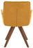 Dieter Knoll Armlehnstuhl Nussbaum Dunkelgelb Rindleder Nussbaum massiv 59x89x63 cm (1475021225)