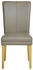 Valdera Stuhl Hellgrau Rindleder Wildeiche massiv eckig 44x94x60 cm (1475003335)