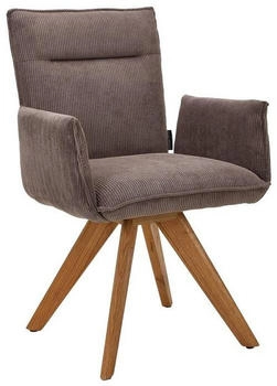 Johann Jakob Armlehnstuhl Taupe Wildeiche massiv 59x87x62 cm (1475023670)