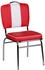 Mid.you Stuhl Rot Weiß Streifen Rundrohr 47x90x45 cm (850006901)
