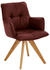 Dieter Knoll Armlehnstuhl Bordeaux Rindleder Wildeiche massiv 59x89x63 cm (1475021246)