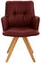 Dieter Knoll Armlehnstuhl Bordeaux Rindleder Wildeiche massiv 59x89x63 cm (1475021246)