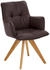 Dieter Knoll Armlehnstuhl Dunkelbraun Rindleder Wildeiche massiv 59x89x63 cm (1475021243)