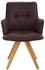 Dieter Knoll Armlehnstuhl Dunkelbraun Rindleder Wildeiche massiv 59x89x63 cm (1475021243)