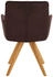 Dieter Knoll Armlehnstuhl Dunkelbraun Rindleder Wildeiche massiv 59x89x63 cm (1475021243)