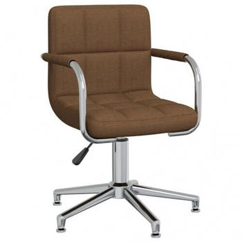 vidaXL Esszimmerstuhl Drehbar Stoff V17 Braun (3088065XL)