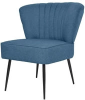 vidaXL Cocktailsessel Blau Stoff