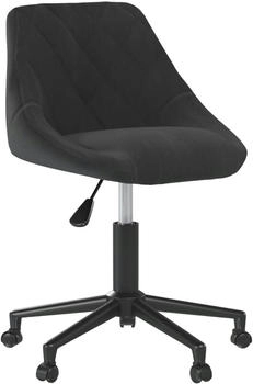 vidaXL Esszimmerstuhl Drehbar Schwarz Samt (3089029XL)