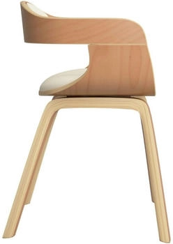 vidaXL Esszimmerstuhl Creme Bugholz und Kunstleder (3092374) – Hochwertiges Design für anspruchsvolle Einrichtungen