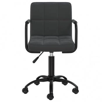 vidaXL Esszimmerstühle Drehbar Samt V28 Schwarz, Größe - 4 Stk. (3088009XL) – Drehbare Flexibilität für entspanntes Dinieren