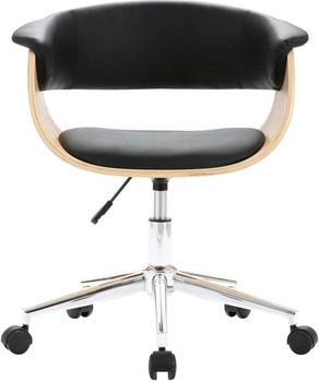 vidaXL Esszimmerstuhl Drehbar Schwarz Bugholz und Kunstleder (287400) – vidaXL Esszimmerstuhl Drehbar Schwarz Bugholz und Kunstleder (287400) für stilvolles Dining