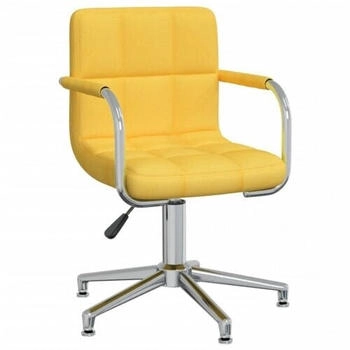 vidaXL Esszimmerstuhl Drehbar Senfgelb Stoff (3088069XL)
