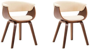 vidaXL Esszimmerstühle 2 Stk. Creme Bugholz und Kunstleder (278724) – vidaXL Esszimmerstühle 2 Stk. Creme Bugholz und Kunstleder (278724) Eleganz trifft Komfort