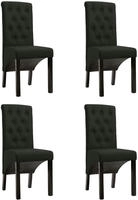 vidaXL Esszimmerst&uuml;hle 4 Stk. Schwarz Stoff