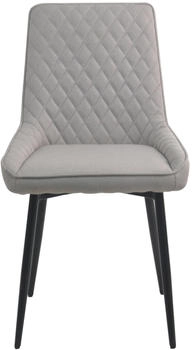 Möbilia Esszimmerstuhl 2er-Set Bezug Stoff Beine Stahl 52x56x86 cm hellgrau-schwarz grau Möbilia Esszimmerstuhl 2er-Set Bezug Stoff Beine Stahl 52x56x86 cm hellgrau-schwarz grau