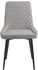 Möbilia Esszimmerstuhl 2er-Set Bezug Stoff Beine Stahl 52x56x86 cm hellgrau-schwarz grau