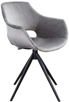 Kawola ZAJA Esszimmerstuhl Velvet drehbar grau grau (KA115239)