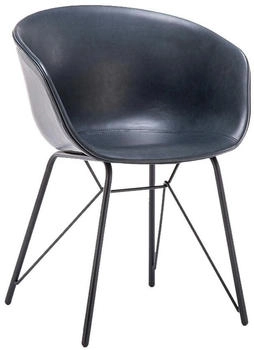 Kawola 4x DANI Esszimmerstuhl Vierfuß Kunstleder blau blau (KA115180)
