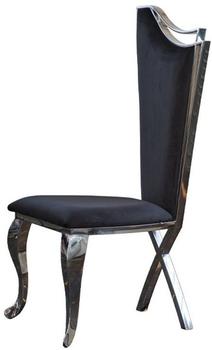 Kawola Stuhl AMALIA Esszimmerstuhl Barock Velvet schwarz schwarz (KA066331V)