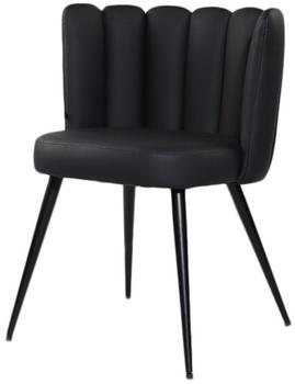 Kawola JADA Esszimmerstuhl Kunstleder schwarz schwarz (KA080331PU)