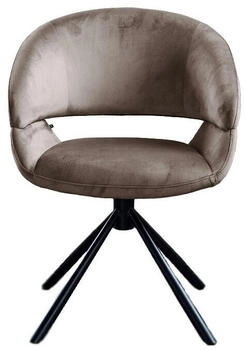Kawola Esszimmerstuhl LARA Drehstuhl Velvet taupe grau (KA190323V1)