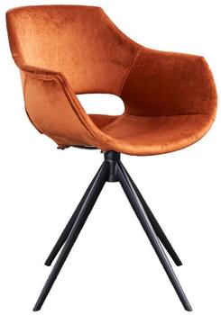 Kawola ZAJA Esszimmerstuhl Velvet drehbar cognac braun (KA115238)