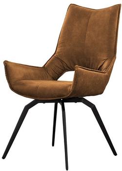Kawola Esszimmerstuhl SIVO Drehstuhl Stoff cognac braun (KA147313F1)