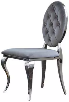 Kawola LINDA Esszimmerstuhl Barock Velvet grau grau (KA068335V)