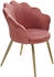 Finebuy Esszimmerstuhl Tulpe Samt / Metall Gepolstert Schalenstuhl rosa diverse (FB24125)