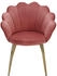 Finebuy Esszimmerstuhl Tulpe Samt / Metall Gepolstert Schalenstuhl rosa diverse (FB24125)
