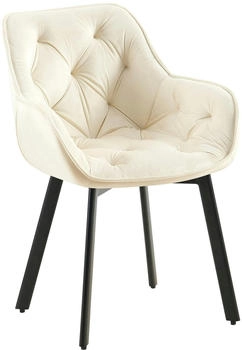 CLP Esszimmerstuhl Antigo Samt creme (324113) CLP Esszimmerstuhl Antigo Samt creme (324113)
