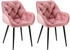 CLP 2er Set Tanna Samt rosa (325328)