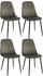 CLP 4er Set Esszimmerstuhl Baxter Samt anthrazit (325801)