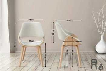 CLP Esszimmerstuhl Vangale Stoff natura/creme (324232)