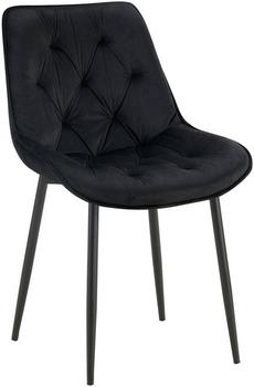 CLP Esszimmerstuhl Wallace Samt schwarz (323673)