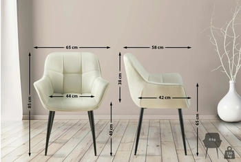 CLP Esszimmerstuhl Roseville Stoff creme (318306) – CLP Esszimmerstuhl Roseville Stoff creme (318306) – Eleganter Komfort für Ihr Zuhause
