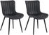 CLP 2er Set Stühle Largo Kunstleder schwarz (323281)