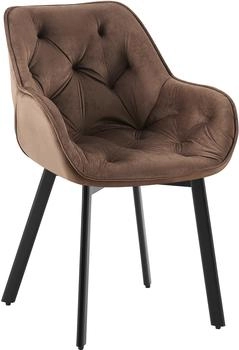 CLP Esszimmerstuhl Antigo Samt braun (324115)