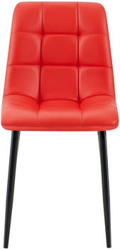 CLP 4er Set Esszimmerstuhl Antibes Kunstleder rot (325041) – Ergonomisches Design für entspanntes Sitzen