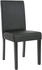 Mendler 4er-Set Esszimmerstuhl Littau Kunstleder schwarz matt Beine schwarz