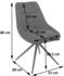 Mendler 6er-Set Esszimmerstuhl HWC-M65 Lehnstuhl drehbar Metall Stoff/Textil senfgelb gelb