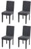 Mendler 4er-Set Esszimmerstuhl Littau Textil anthrazitgrau Beine grau