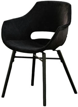 Kawola ZAJA Esszimmerstuhl Velvet schwarz schwarz (KA113330)