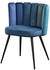 Kawola JADA Esszimmerstuhl Velvet blau Fuß schwarz blau (KA080339V)