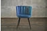 Kawola JADA Esszimmerstuhl Velvet blau Fuß schwarz blau (KA080339V)