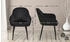 CLP 2er Set Esszimmerstuhl Boise Samt schwarz (324902)