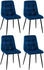 CLP 4er Set Esszimmerstühle Antibes dunkelblau (324312)