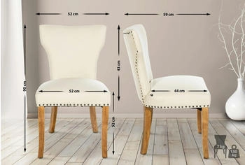 CLP Esszimmerstuhl Zadar Stoff antik-hell creme (313431) – CLP Esszimmerstuhl Zadar Stoff antik-hell creme (313431) - Eleganter Komfort für Ihr Zuhause