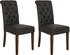 CLP 2er Set Esszimmerstühle Lisburn Stoff schwarz (322767)
