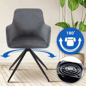 CLP Esszimmerstuhl Olema Samt dunkelgrau (324219) – Höchster Sitzkomfort durch durchdachtes Design